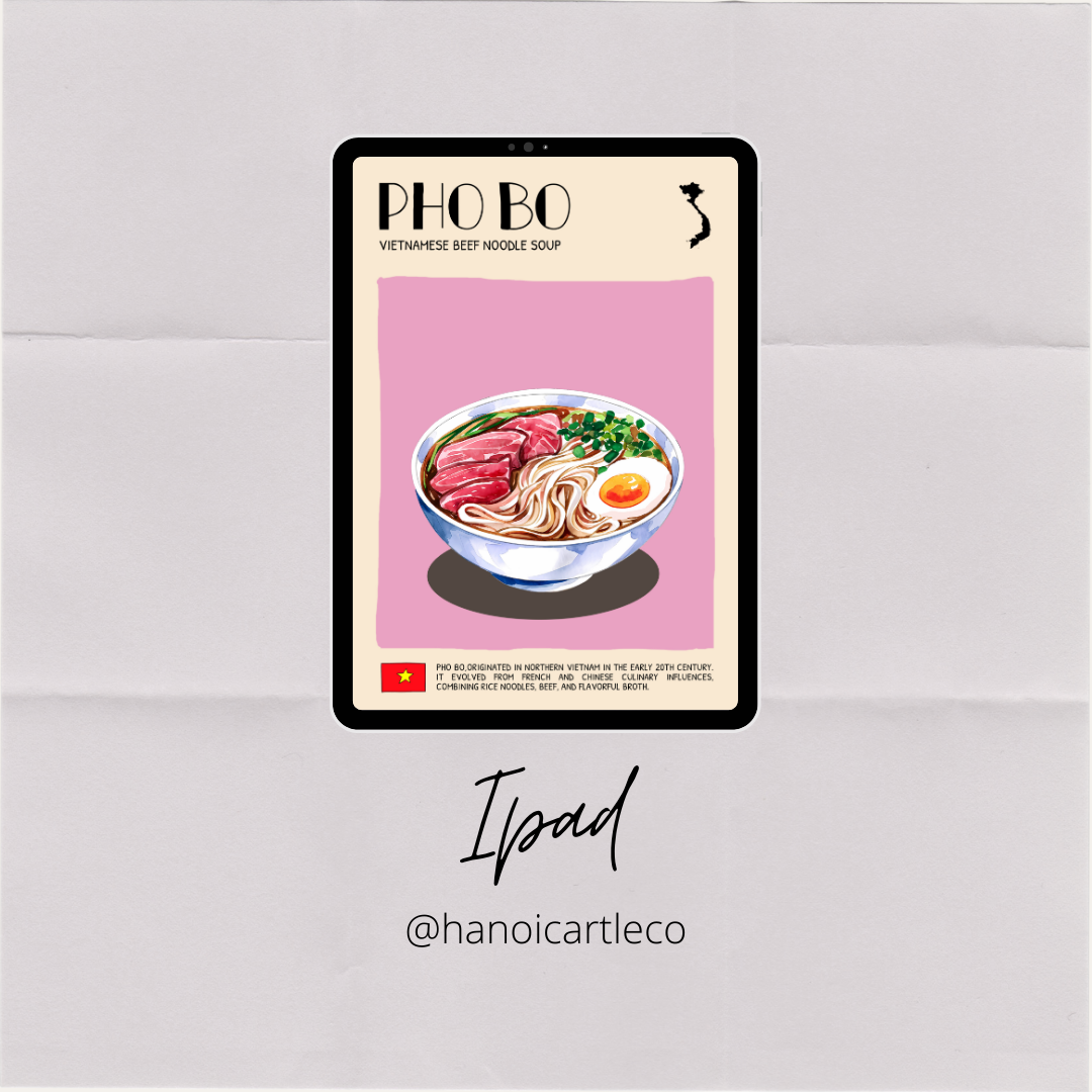 DIGITAL POSTER - VIETNAMESE FOOD ART - PHO BO