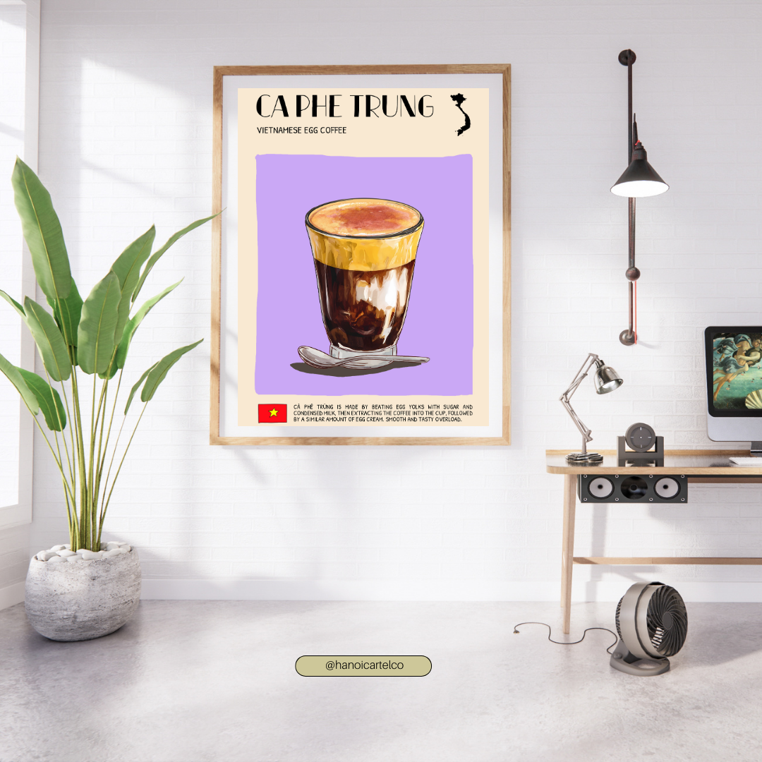 DIGITAL POSTER - VIETNAMESE FOOD ART - CAPHE TRUNG