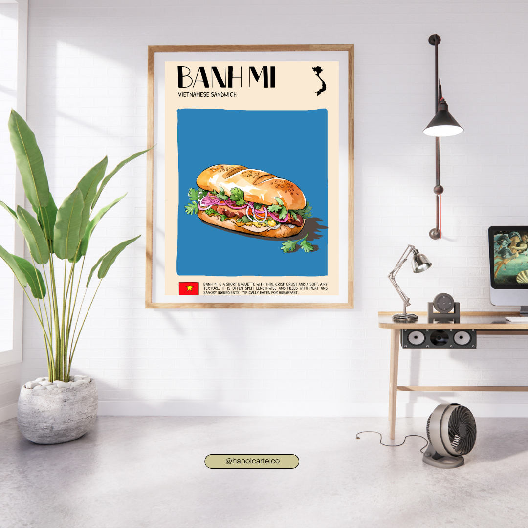 DIGITAL POSTER - VIETNAMESE FOOD ART - BANH MI