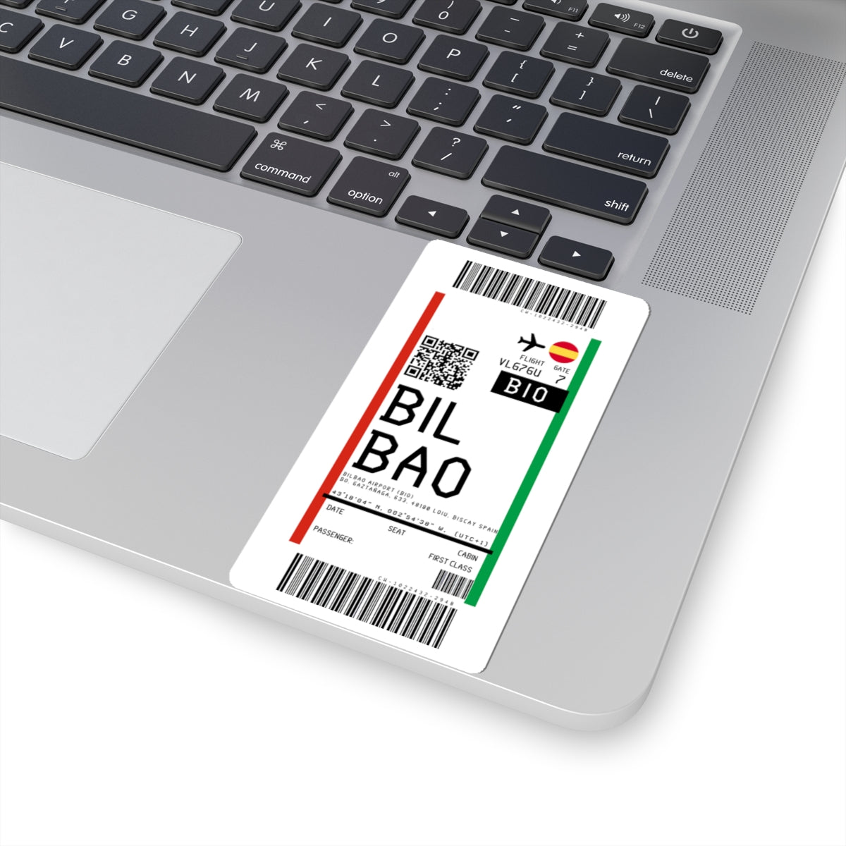 Bilbao Airport (BIO) Boarding Pass Sticker — Travel Luggage Decal
