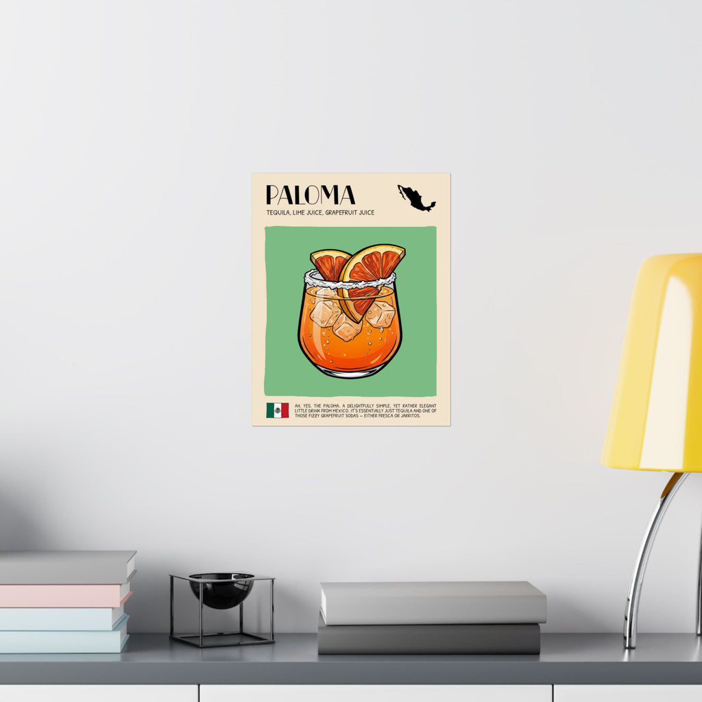 Paloma Poster — Mexican Cocktail Art Print