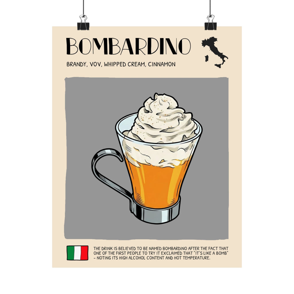 Bombardino Poster — Italian Cocktail Art Print