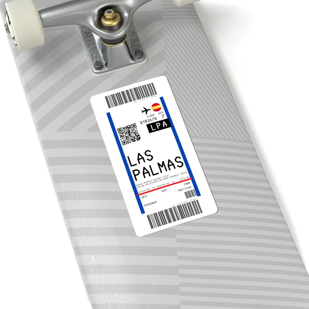 Gran Canaria Airport (LPA) Boarding Pass Sticker — Travel Luggage Decal