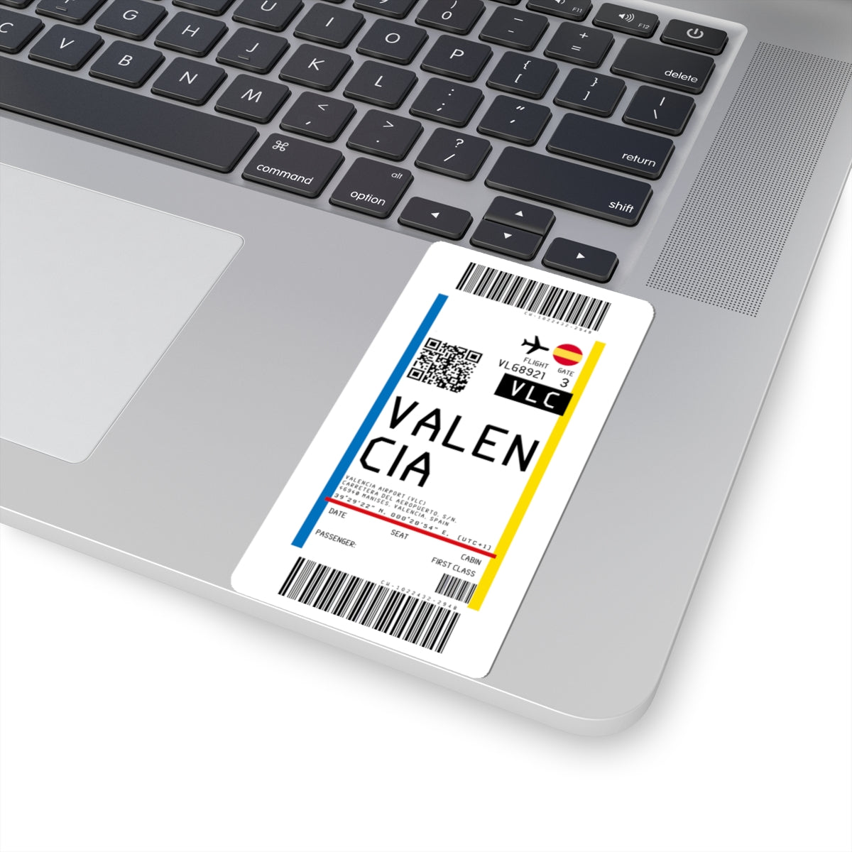 Valencia Airport (VLC) Boarding Pass Sticker — Travel Luggage Decal