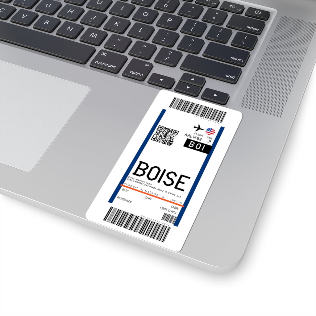 Boise Airport (BOI) Boarding Pass Sticker — Travel Luggage Decal