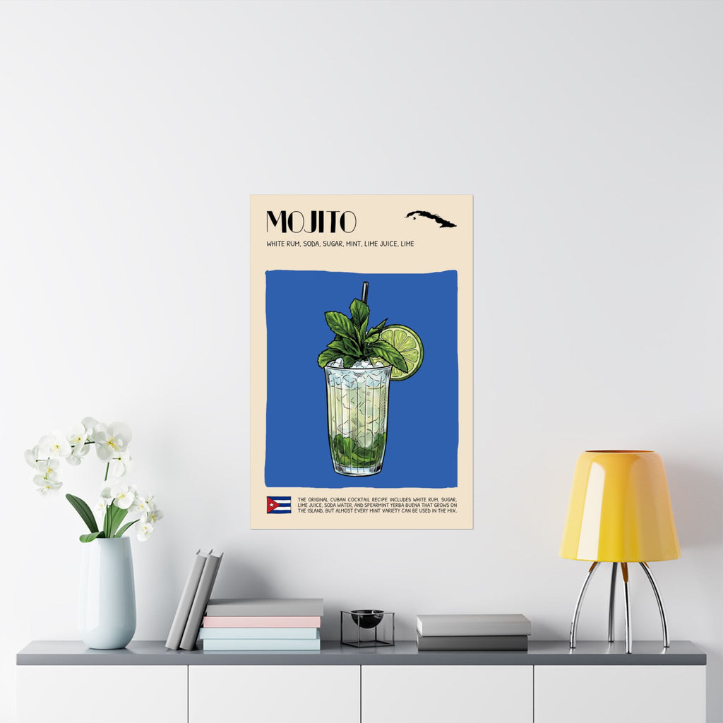 Mojito Poster — Cuban Cocktail Art Print