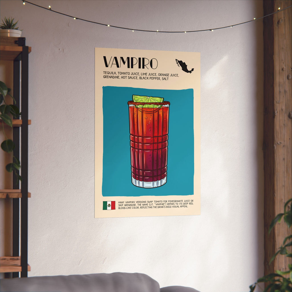 Vampiro Poster — Mexican Cocktail Art Print