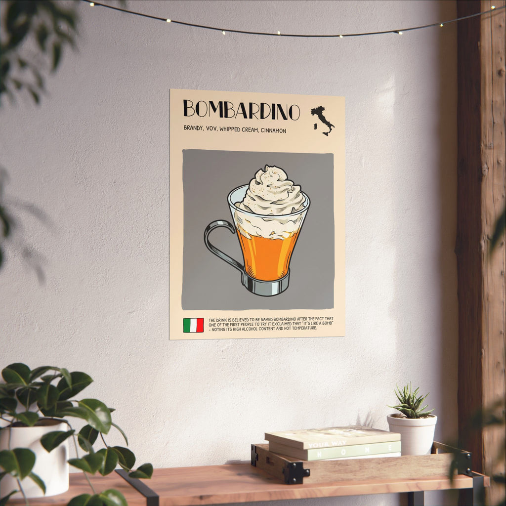 Bombardino Poster — Italian Cocktail Art Print