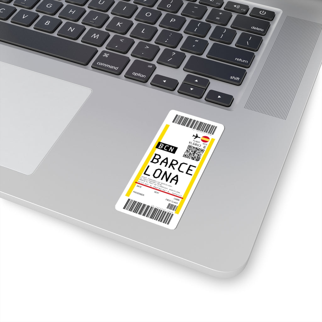 Josep Tarradellas Barcelona-El Prat Airport (BCN) Boarding Pass Sticker — Travel Luggage Decal