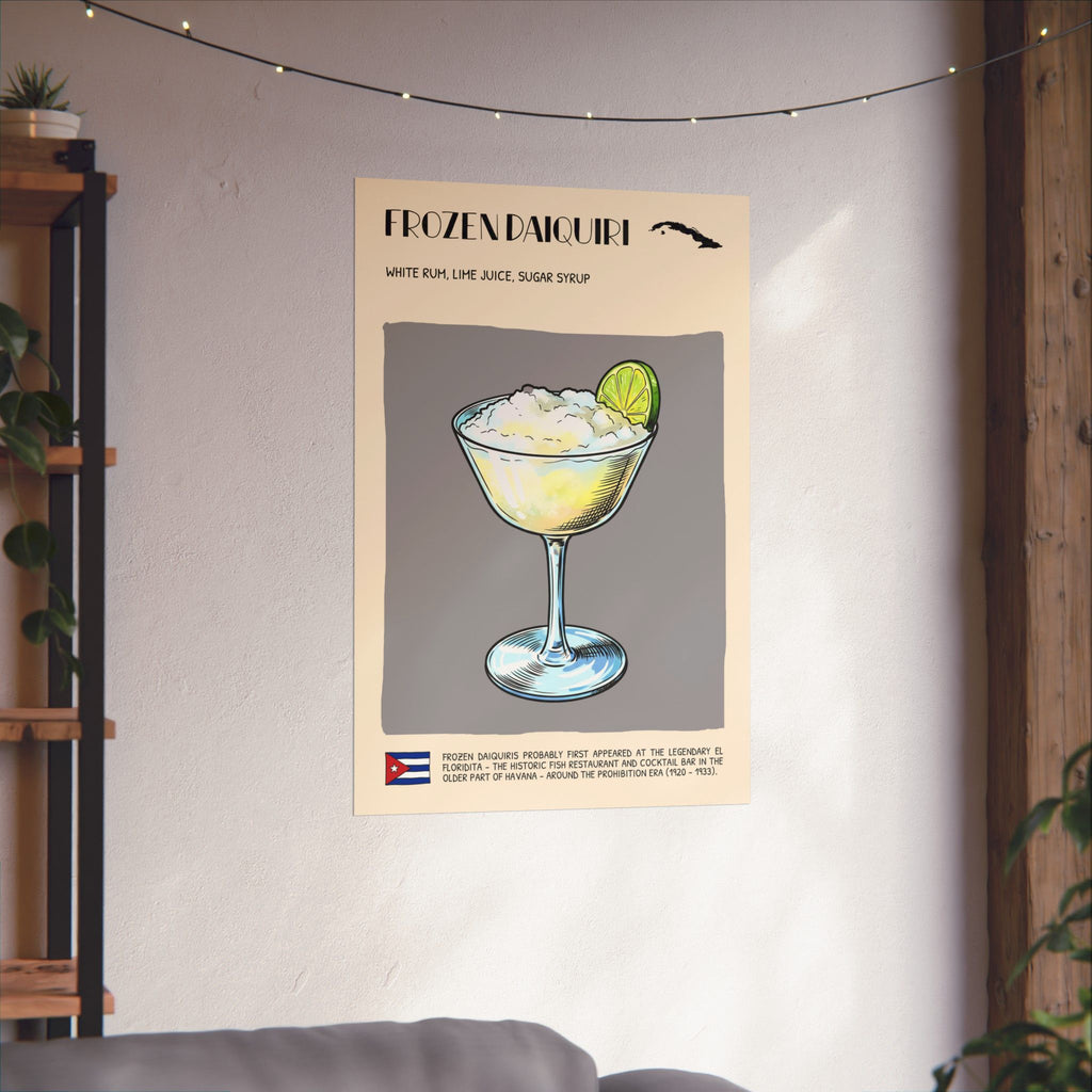 Frozen Daiquiri Poster — Cuban Cocktail Art Print