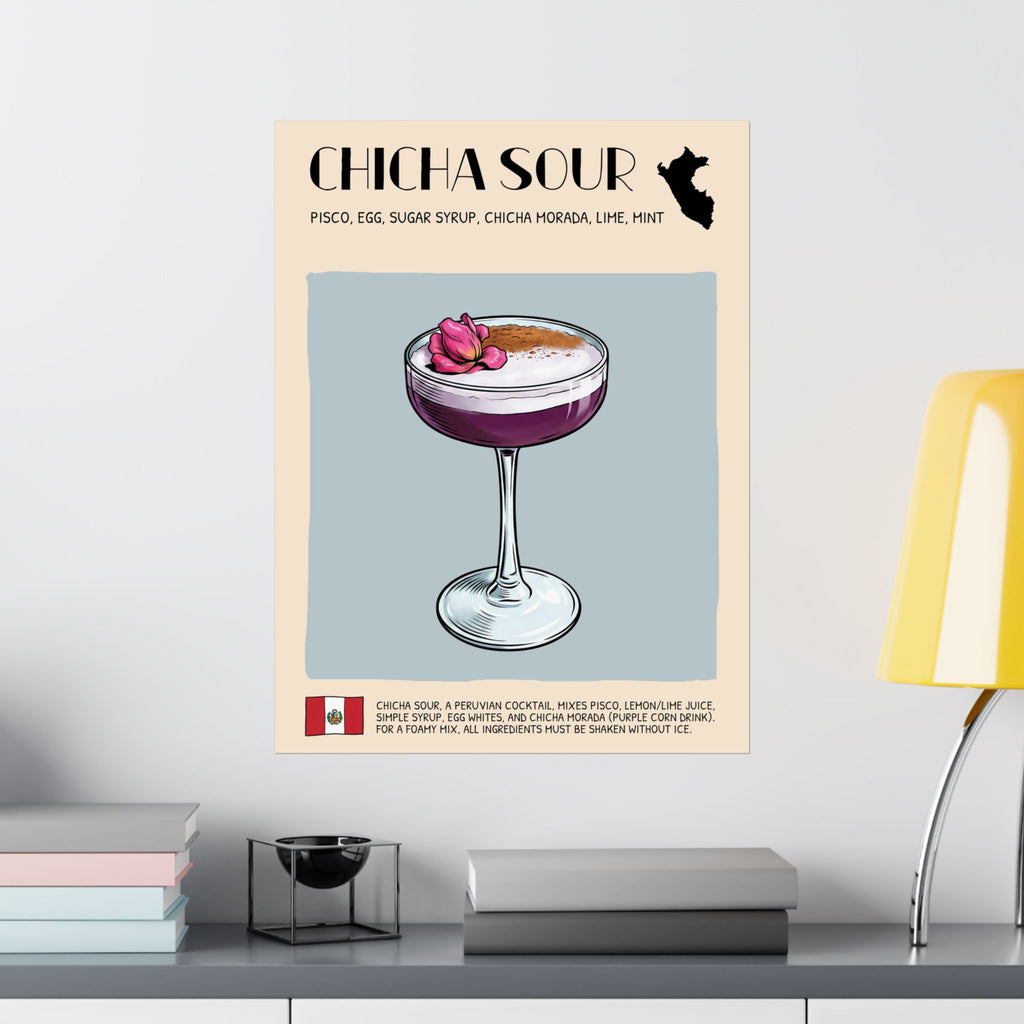 Chicha Sour Poster — Peruvian Cocktail Art Print