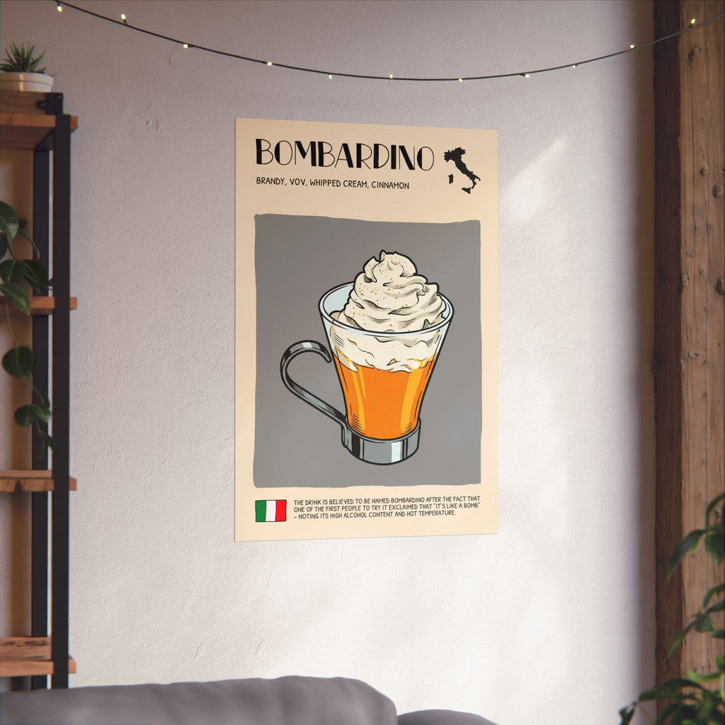 Bombardino Poster — Italian Cocktail Art Print