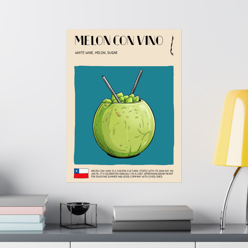Melon con Vino Poster — Chilean Cocktail Art Print