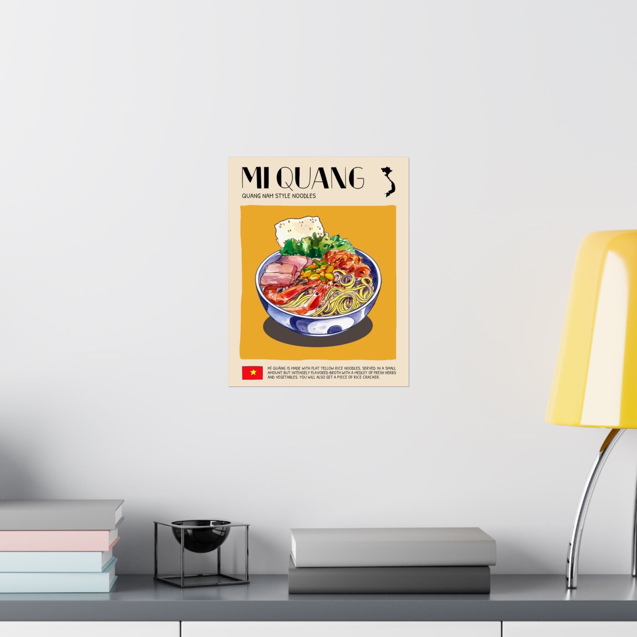 Mi Quang Matte Poster — Vietnamese Food Kitchen Art
