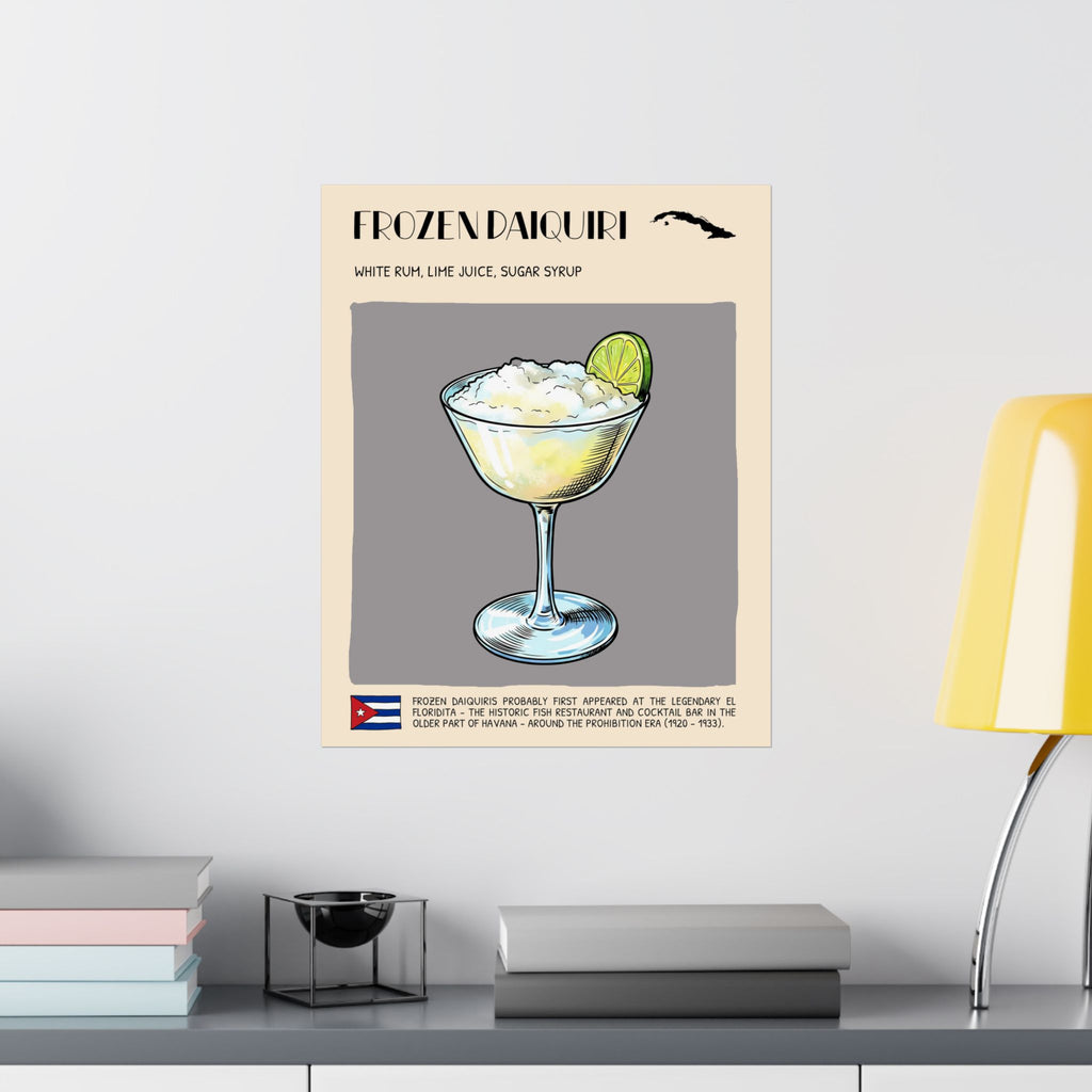 Frozen Daiquiri Poster — Cuban Cocktail Art Print