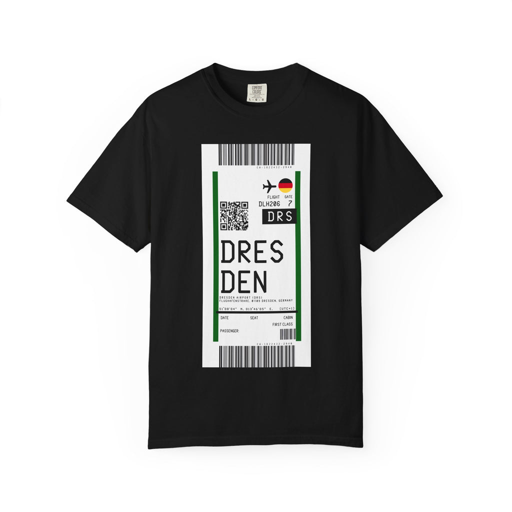 Copy of Copy of Copy of Copy of Copy of Copy of Copy of Hanoi Boarding-Pass T‑Shirt - First Class Airport Ticket Travel Tee White