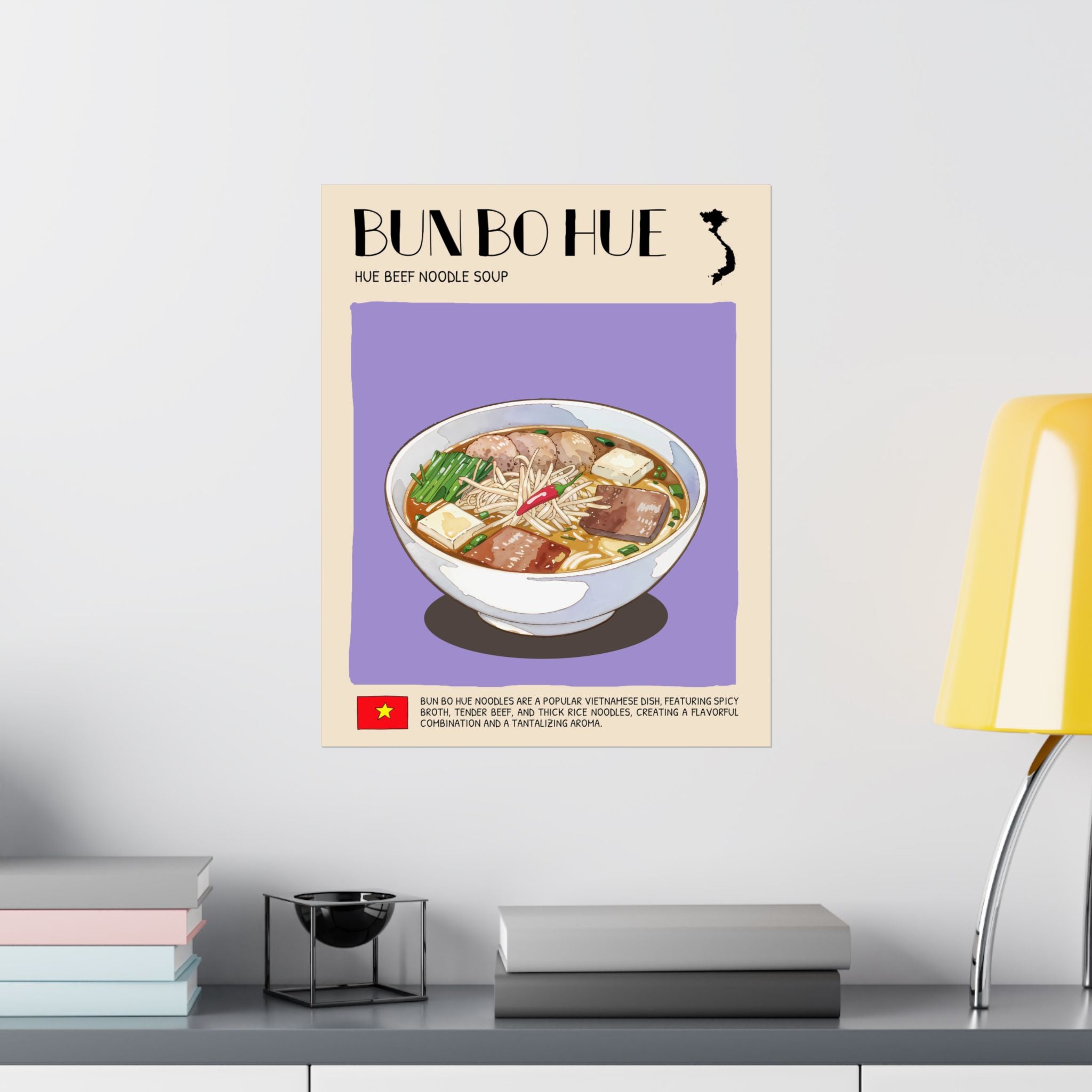 Bun Bo Hue Matte Poster — Vietnamese Food Kitchen Art