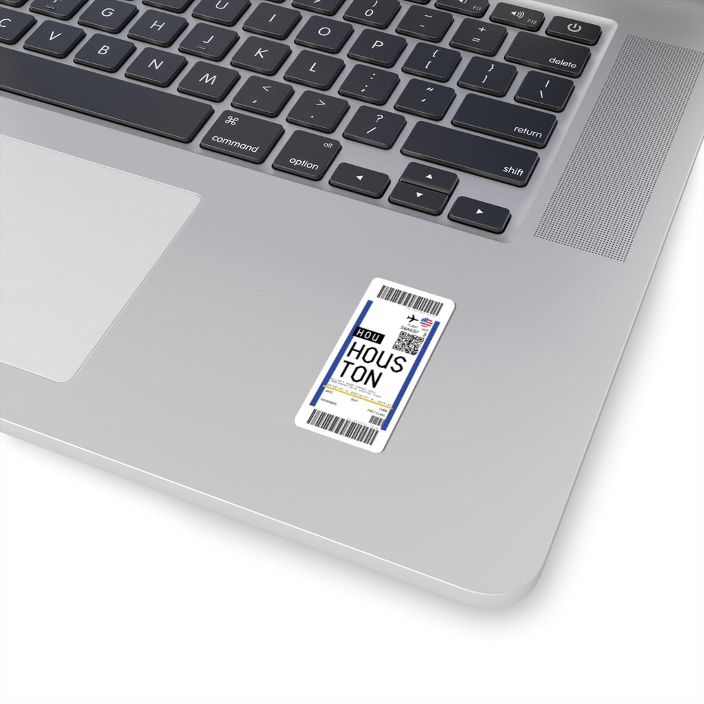 William P. Hobby Airport (HOU) Boarding Pass Sticker — Travel Luggage Decal