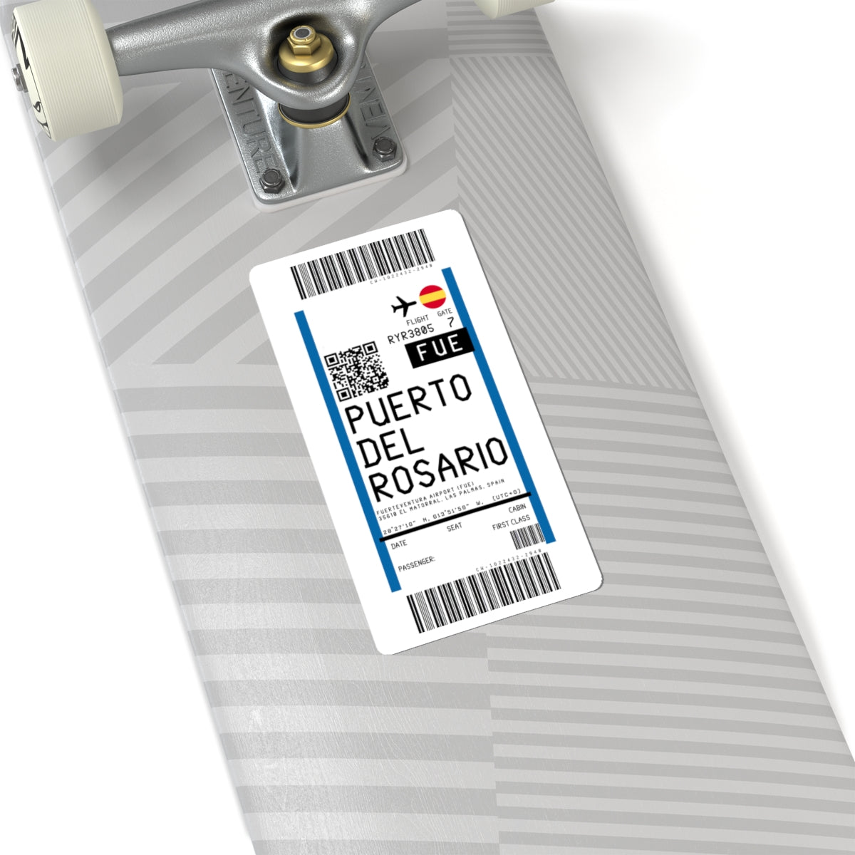 Fuerteventura Airport (FUE) Boarding Pass Sticker — Travel Luggage Decal