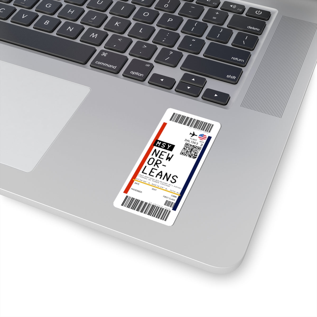 Louis Armstrong New Orleans International Airport (MSY) Boarding Pass Sticker — Travel Luggage Decal