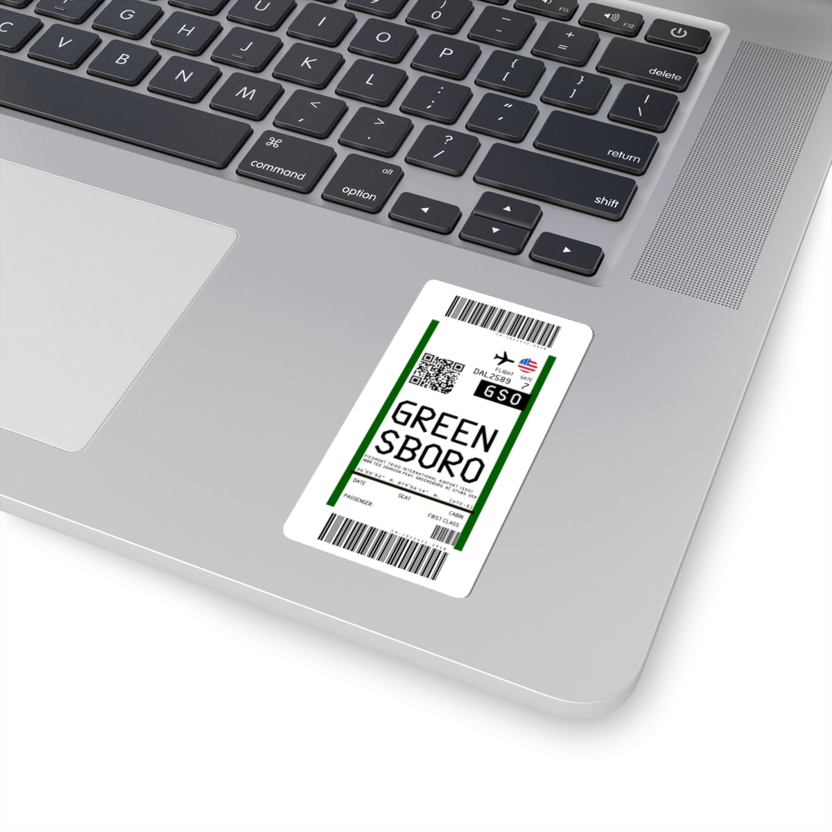 Piedmont Triad International Airport (GSO) Boarding Pass Sticker — Travel Luggage Decal