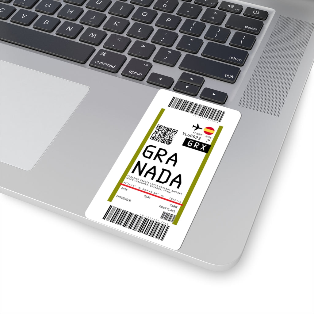 Federico García Lorca Granada Airport (GRX) Boarding Pass Sticker — Travel Luggage Decal
