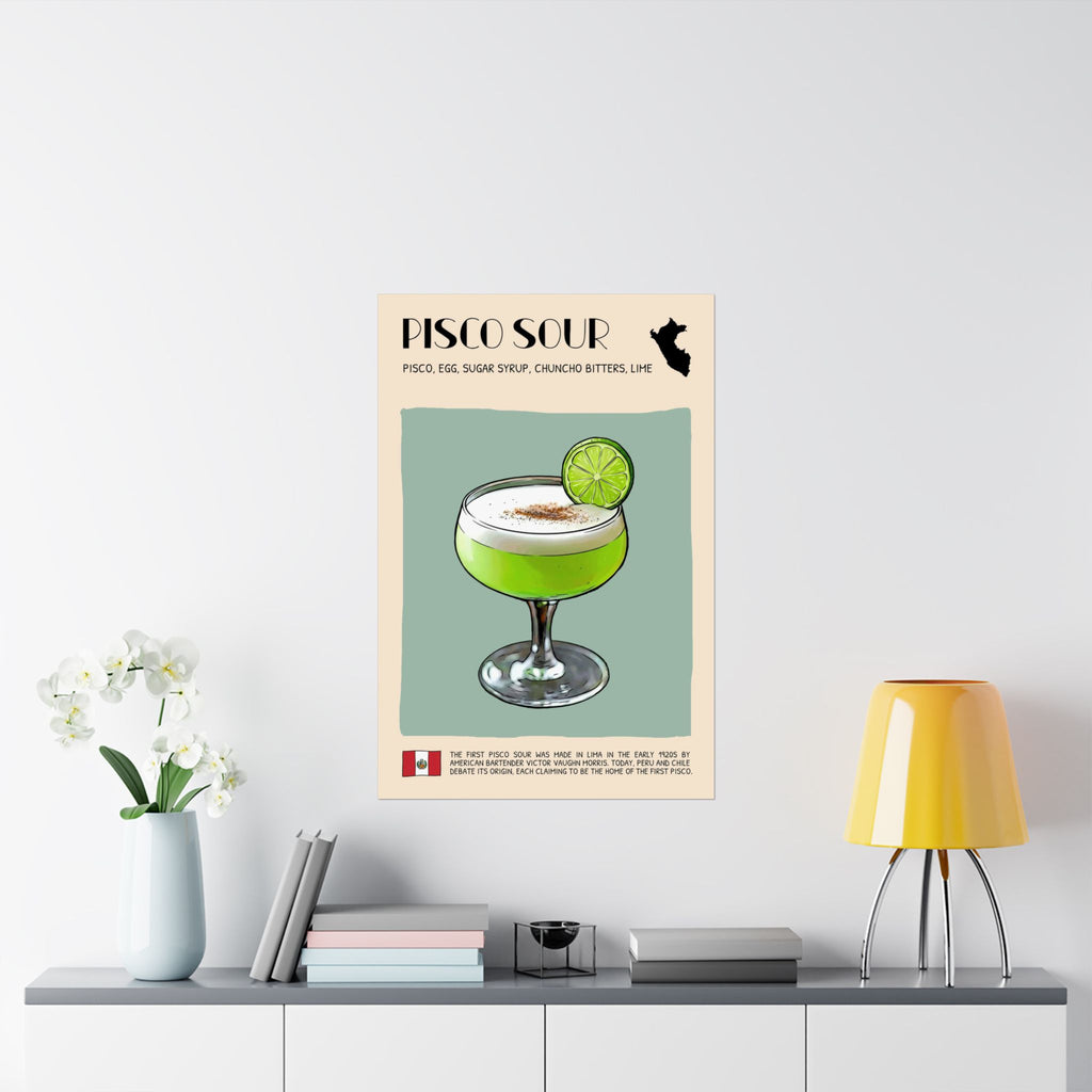 Pisco Sour Poster — Peruvian Cocktail Art Print