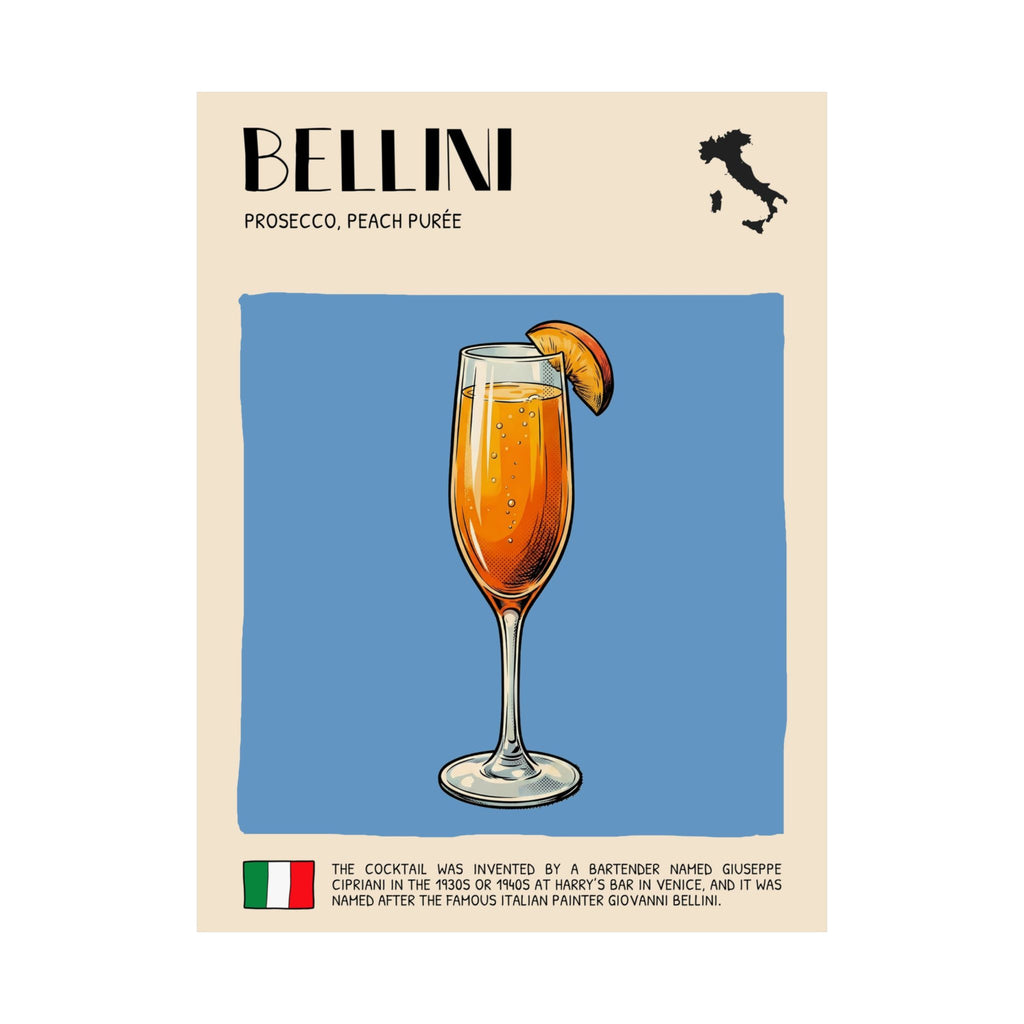 Bellini Poster — Italian Cocktail Art Print