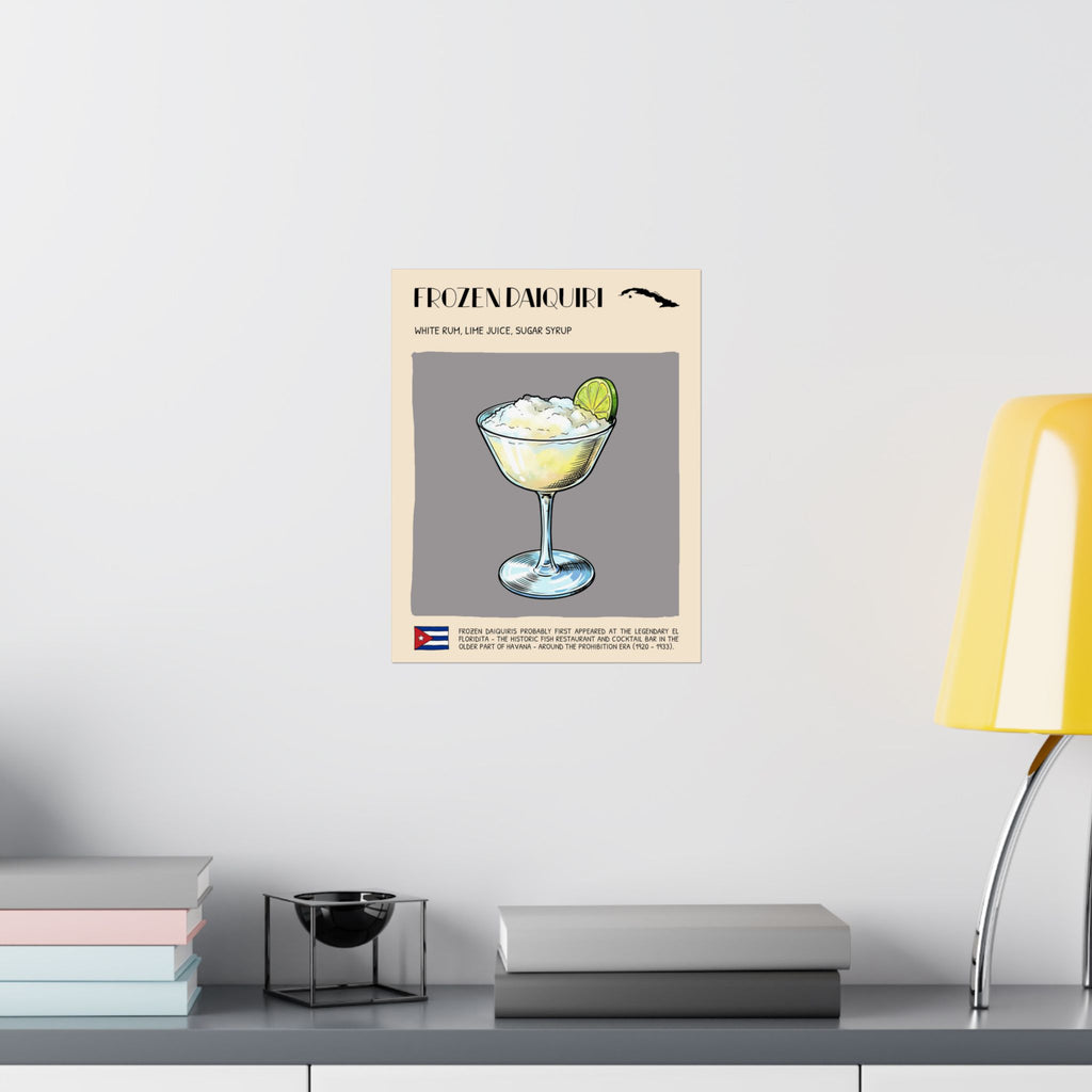 Frozen Daiquiri Poster — Cuban Cocktail Art Print