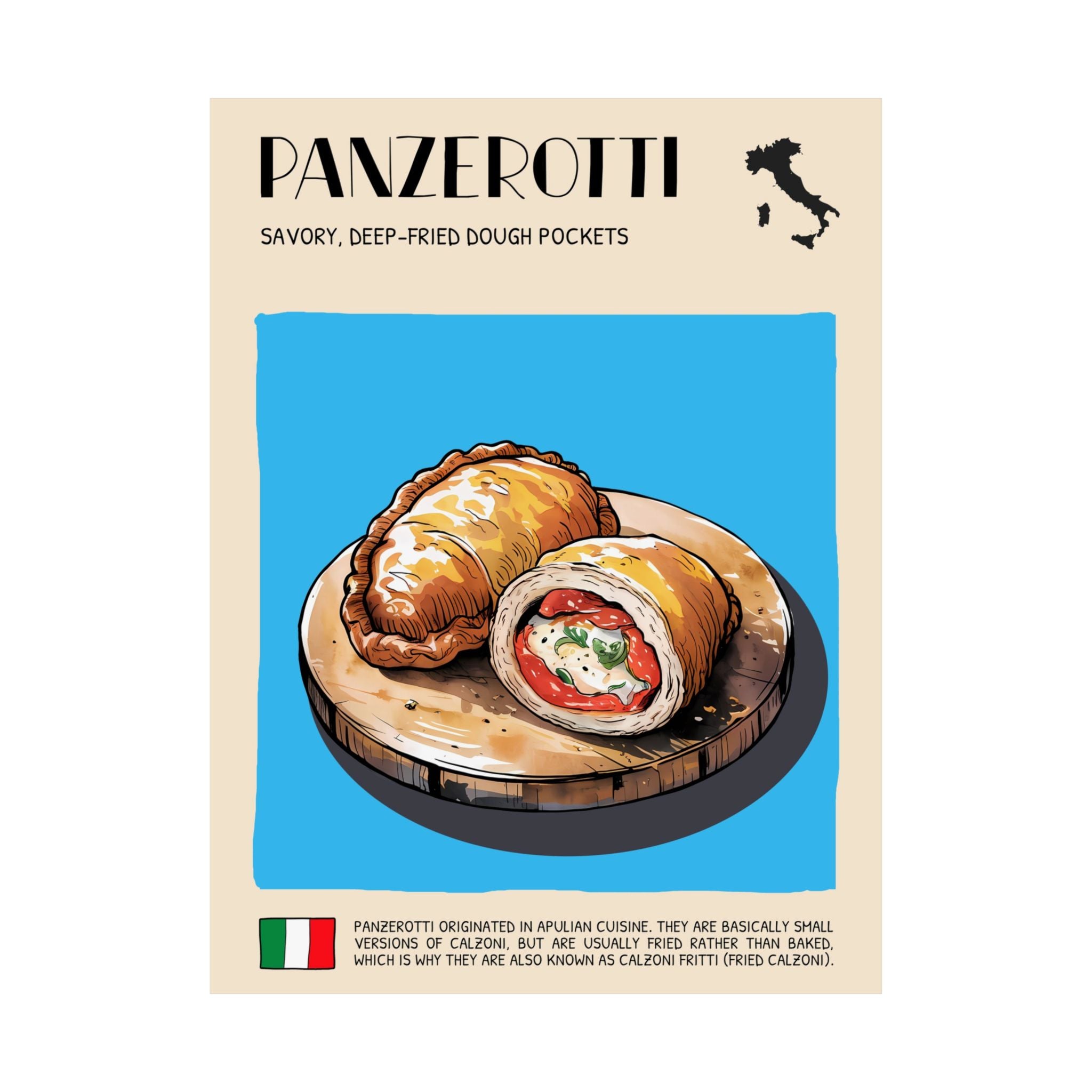Panzerotti Poster —  Kitchen Art Vertical Matte Print