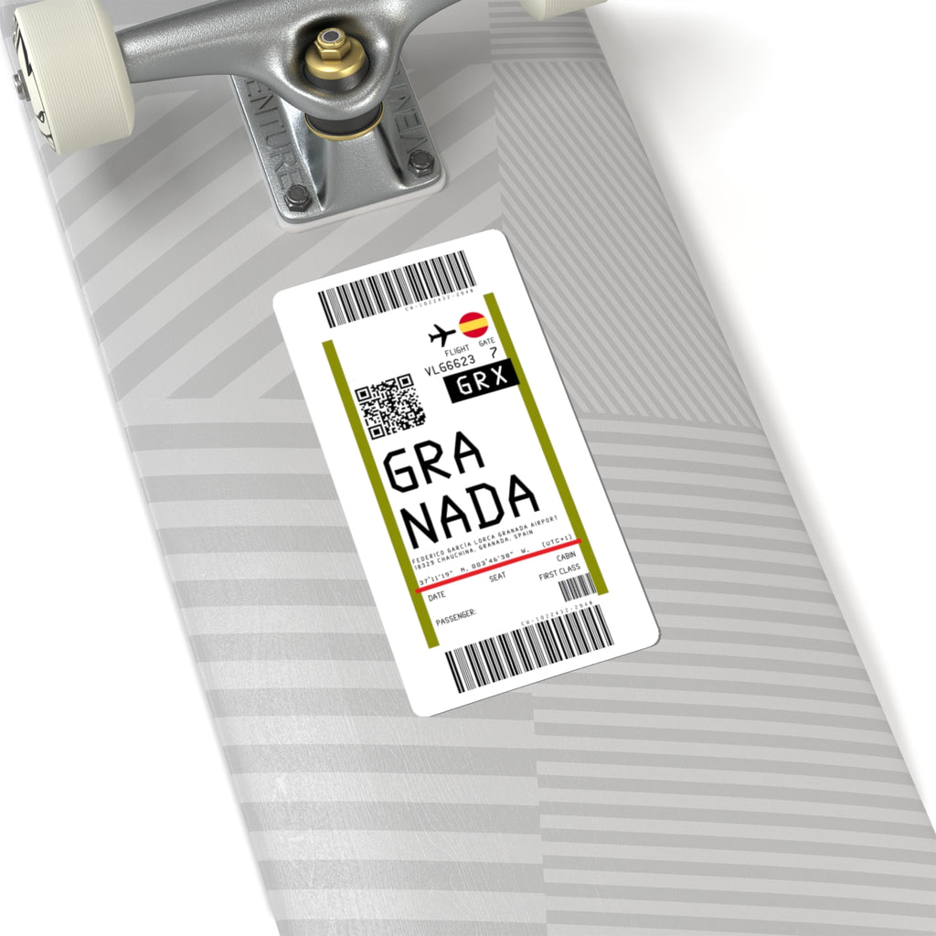 Federico García Lorca Granada Airport (GRX) Boarding Pass Sticker — Travel Luggage Decal