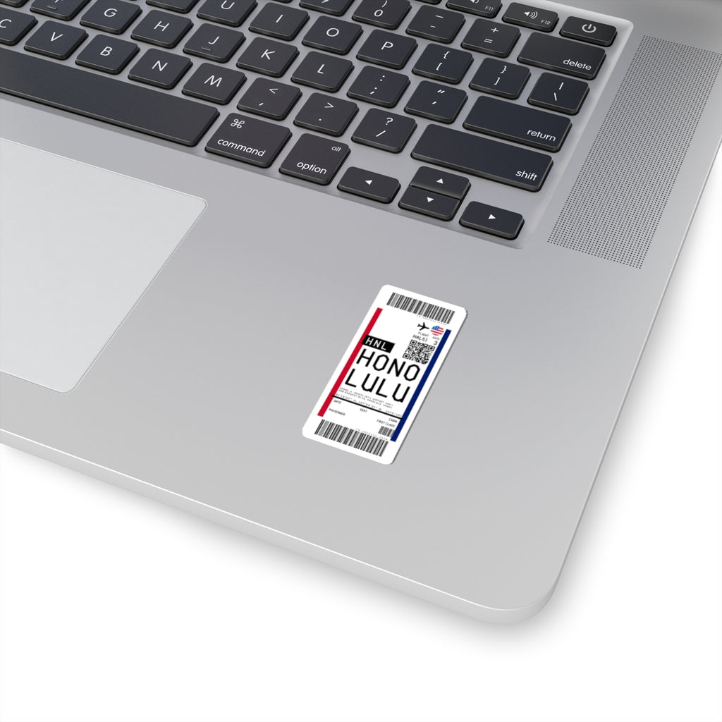 Daniel K. Inouye International Airport (HNL) Boarding Pass Sticker — Travel Luggage Decal