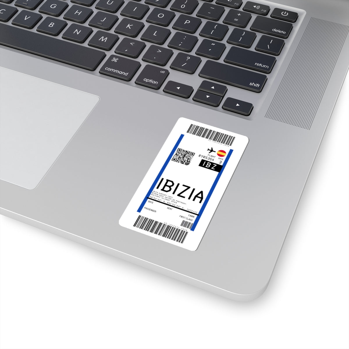 Ibiza Airport (IBZ) Boarding Pass Sticker — Travel Luggage Decal