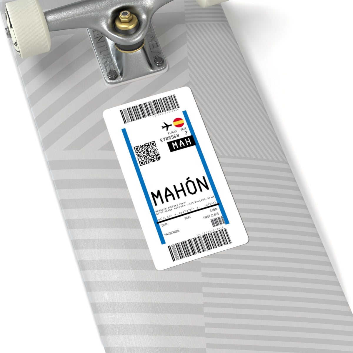 Mahón Menorca Airport (MAH) Boarding Pass Sticker — Travel Luggage Decal