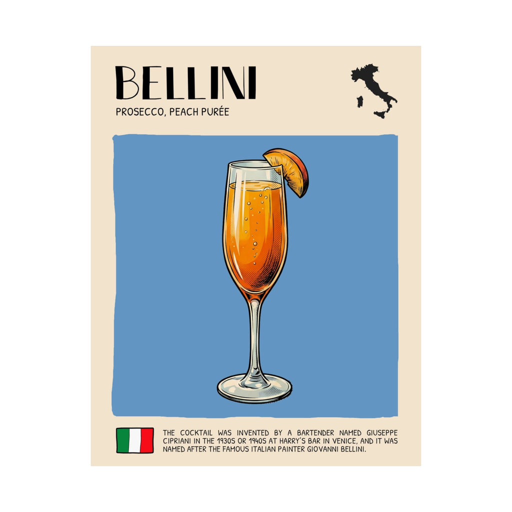 Bellini Poster — Italian Cocktail Art Print