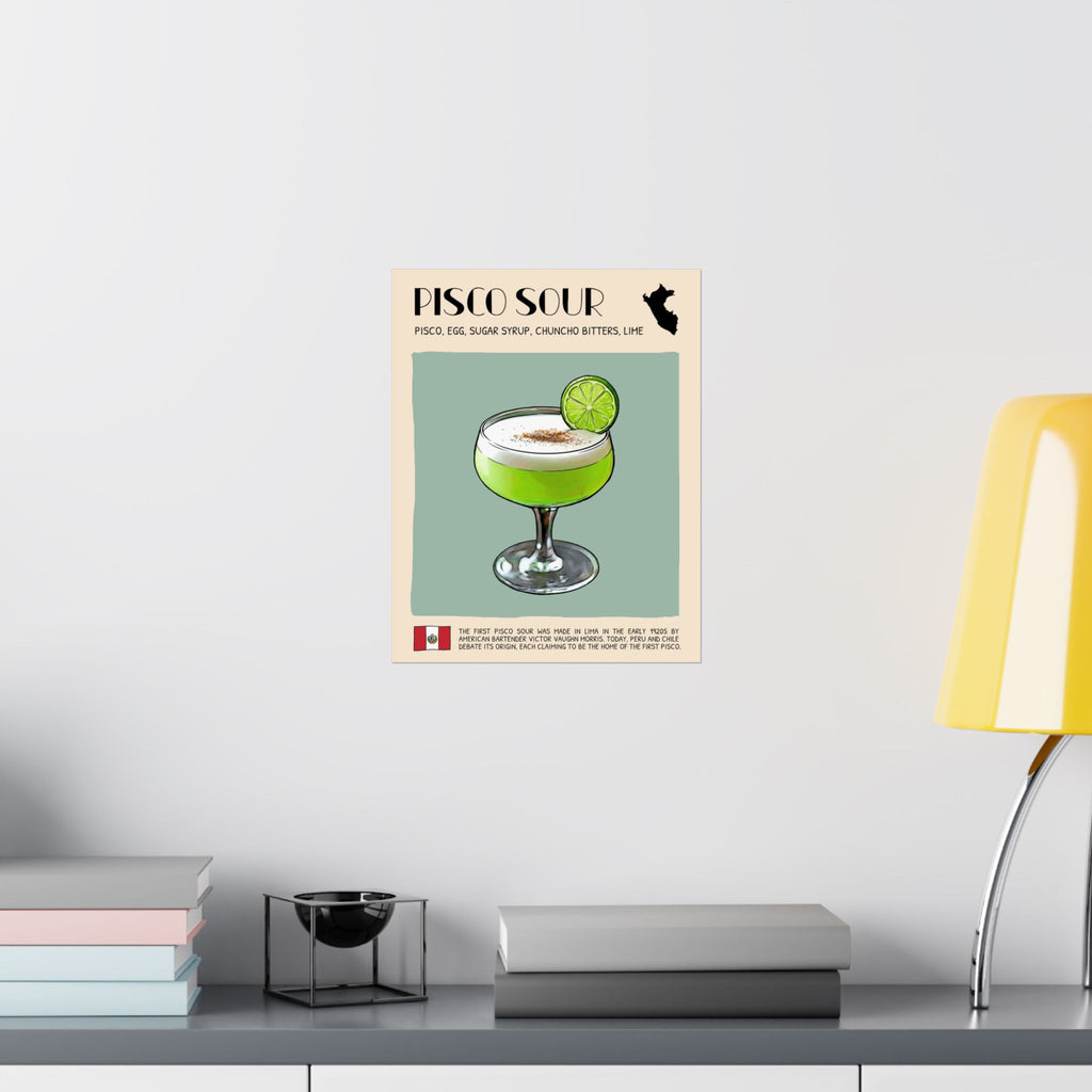 Pisco Sour Poster — Peruvian Cocktail Art Print