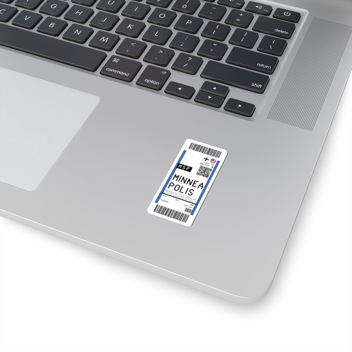 Minneapolis–Saint Paul International Airport (MSP) Boarding Pass Sticker — Travel Luggage Decal