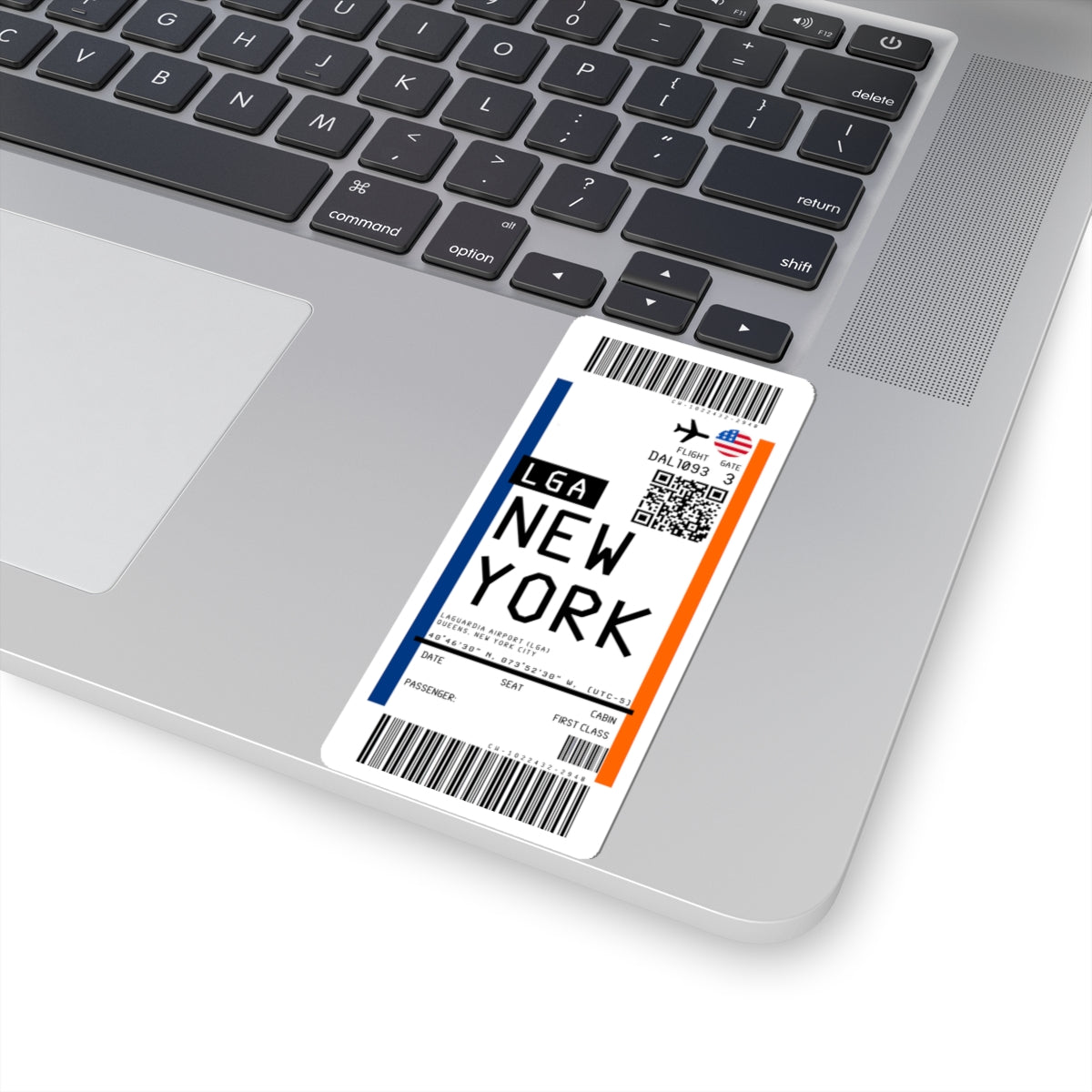 LaGuardia Airport (LGA) Boarding Pass Sticker — Travel Luggage Decal