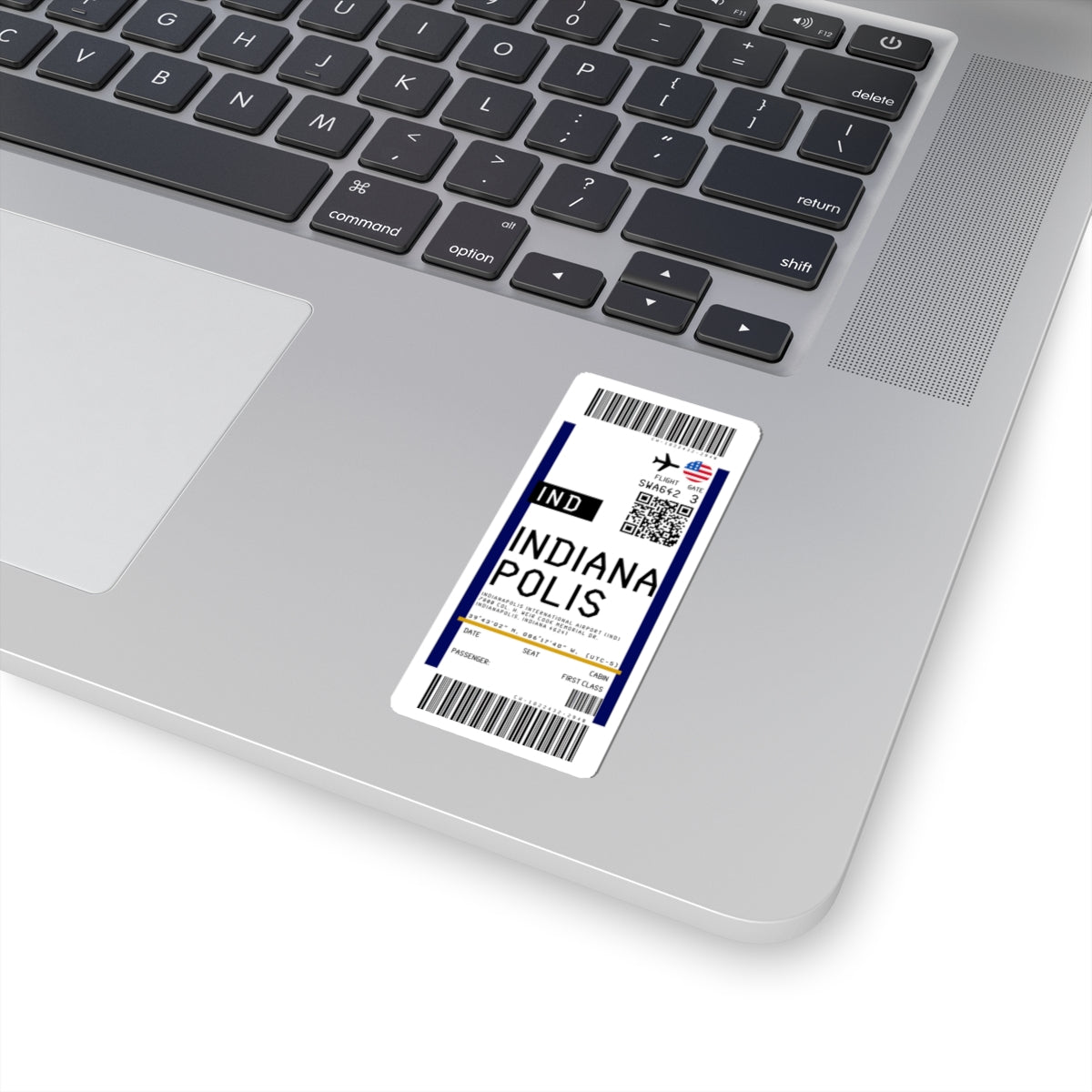 Indianapolis International Airport (IND) Boarding Pass Sticker — Travel Luggage Decal