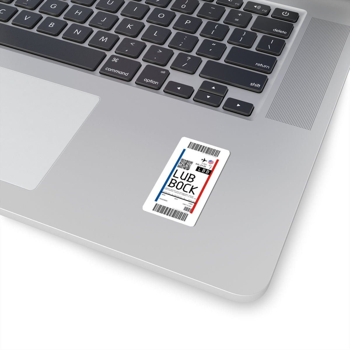 Lubbock Preston Smith International Airport (LBB) Boarding Pass Sticker — Travel Luggage Decal