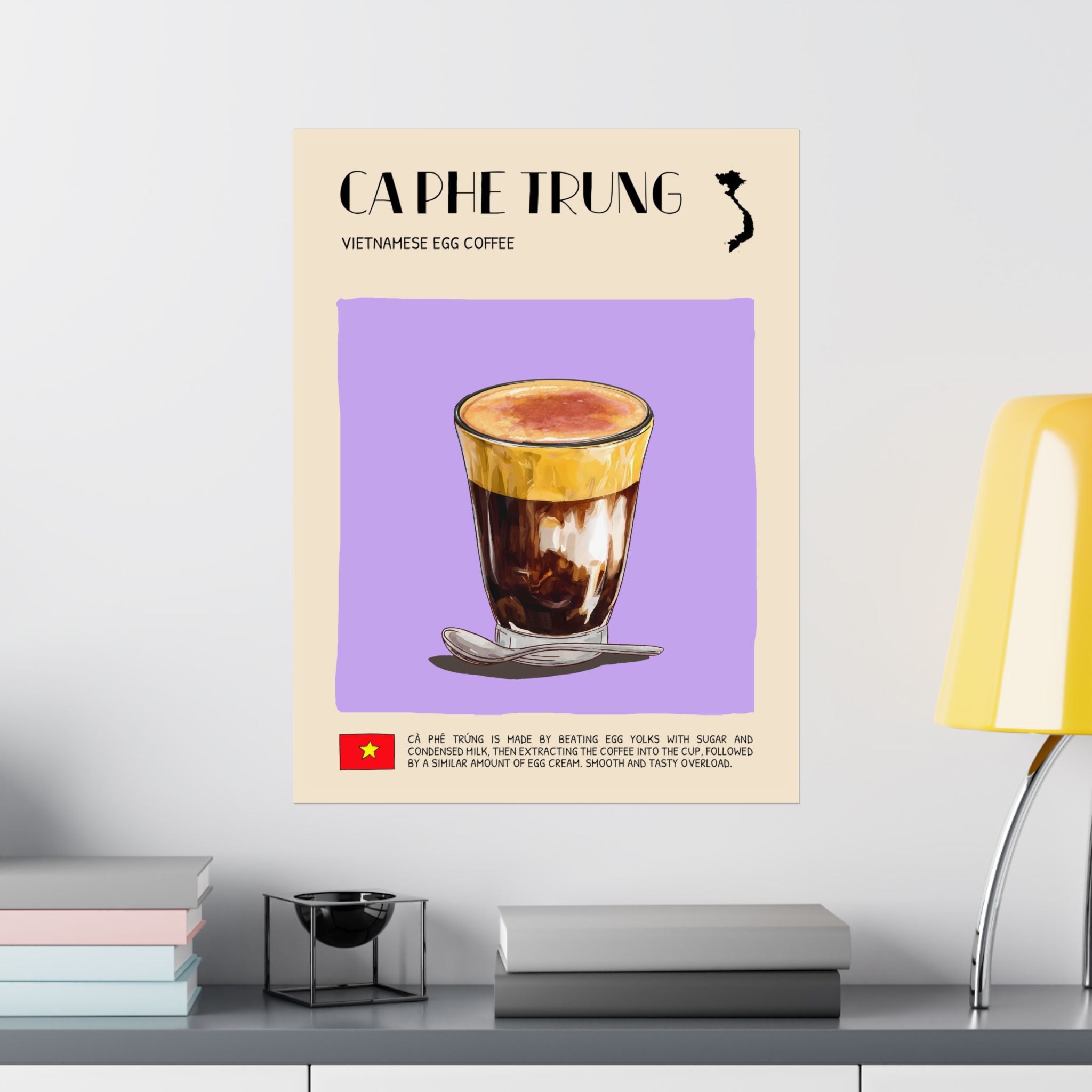 Ca Phe Trung Matte Poster — Vietnamese Food Kitchen Art