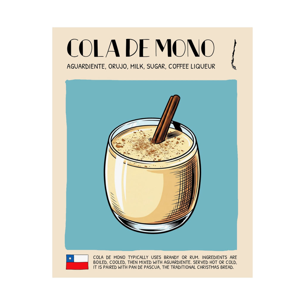 Cola de Mono Poster — Chilean Cocktail Art Print