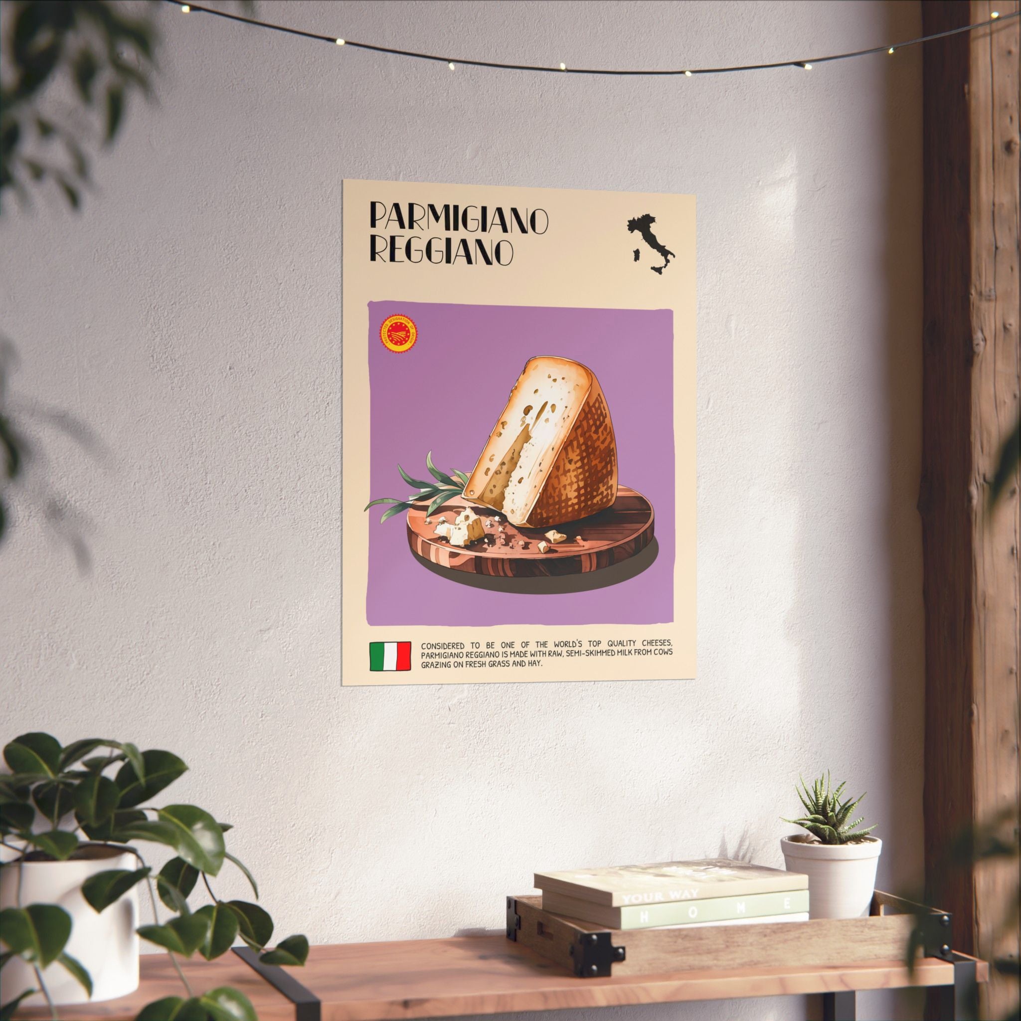 Parmigiano Reggiano Cheese Poster — Kitchen Art Vertical Matte Print