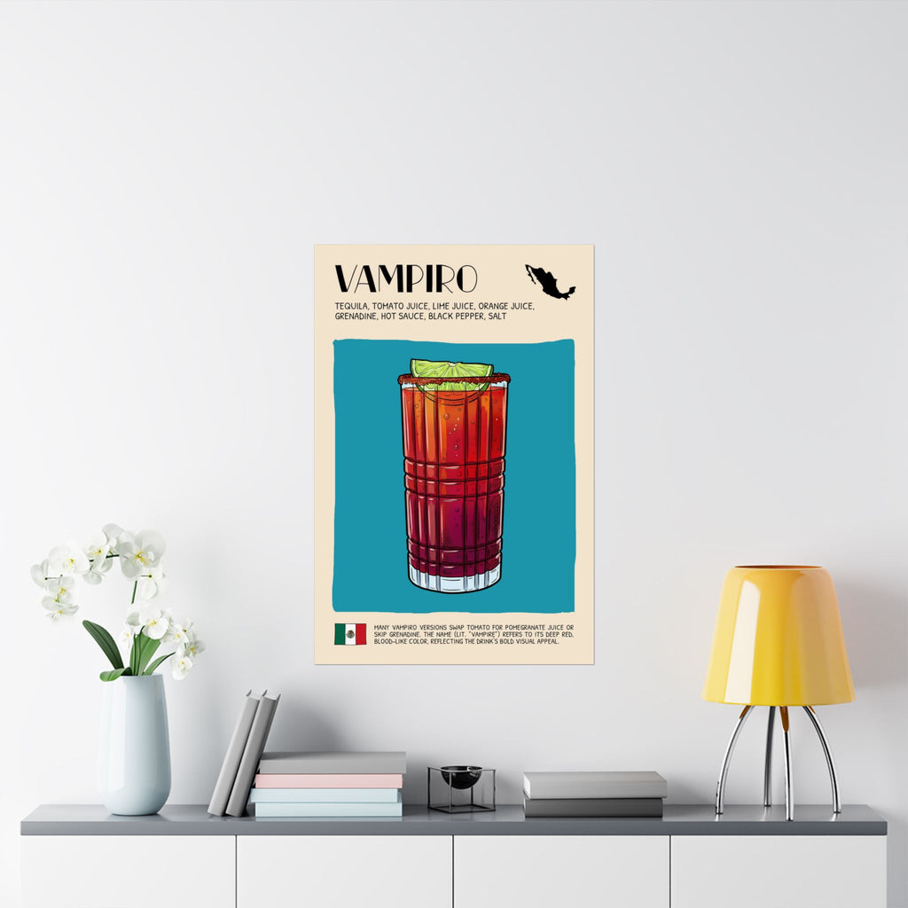 Vampiro Poster — Mexican Cocktail Art Print