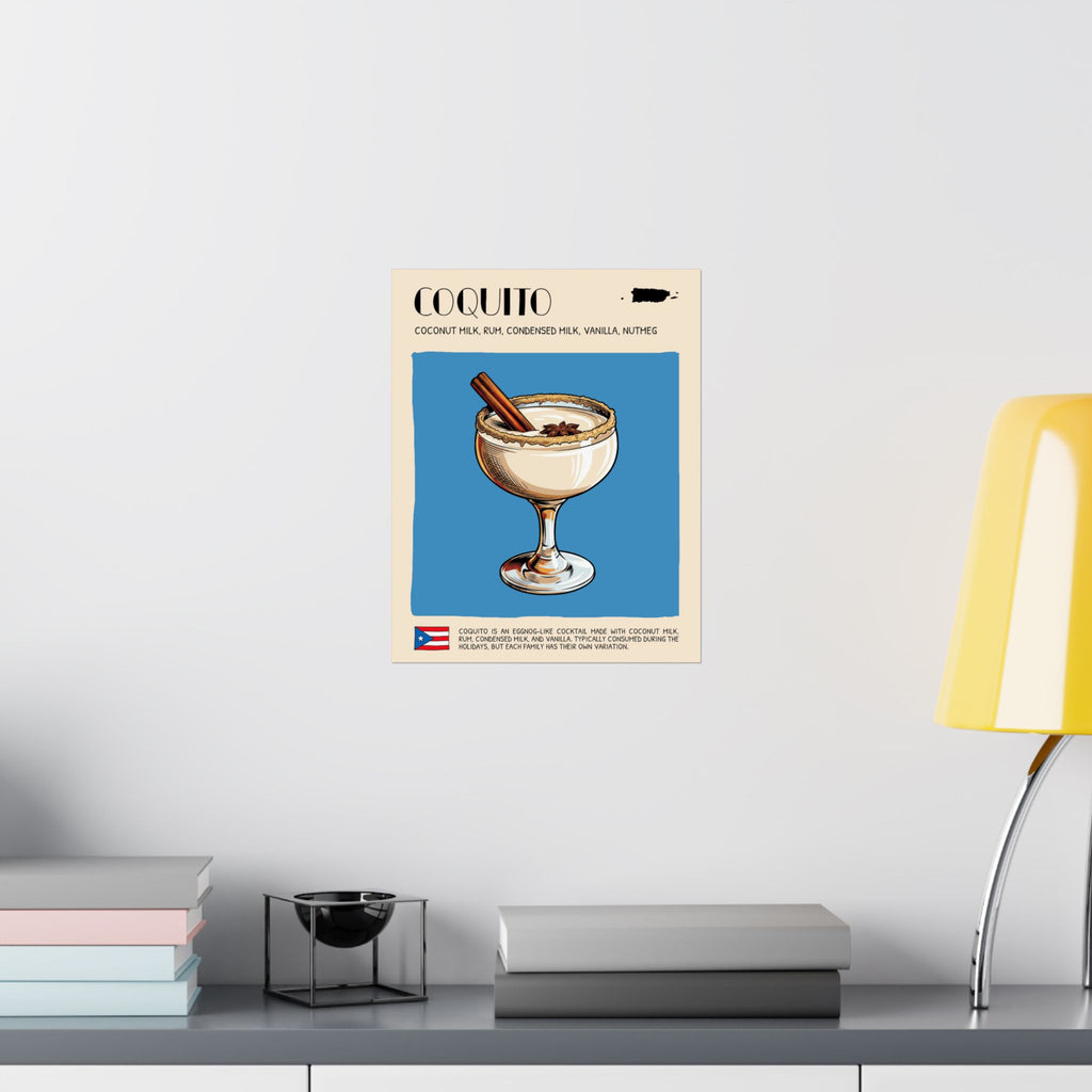 Coquito Poster — Puerto Rican Cocktail Art Print