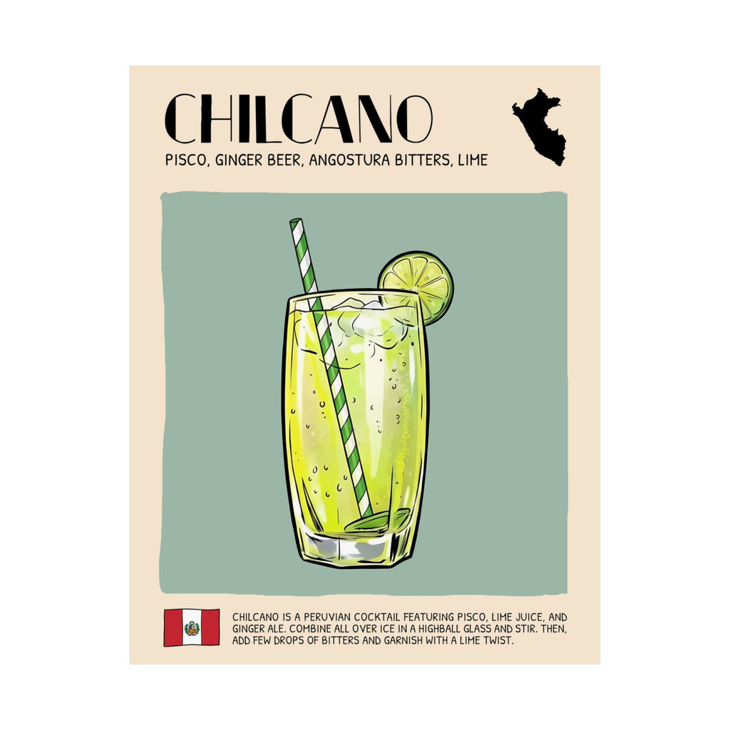 Chilcano Poster — Peruvian Cocktail Art Print
