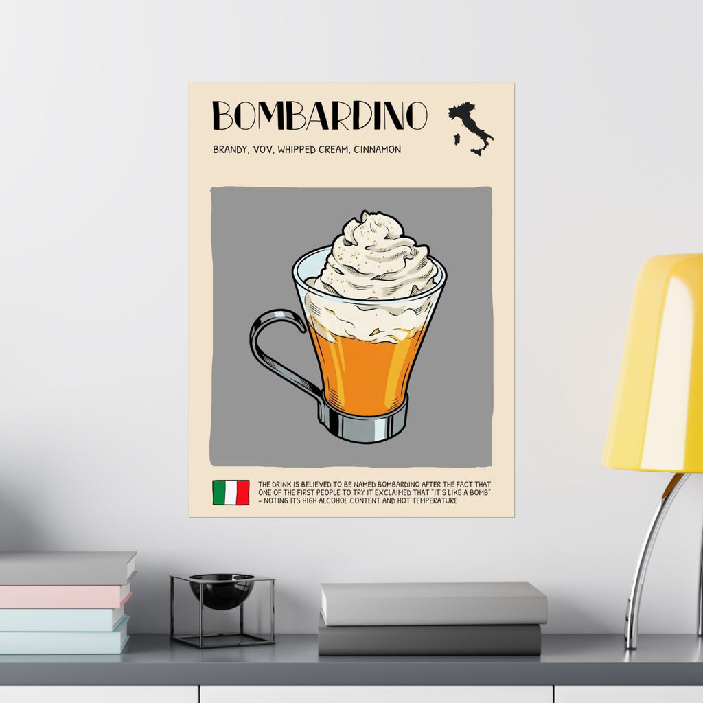Bombardino Poster — Italian Cocktail Art Print