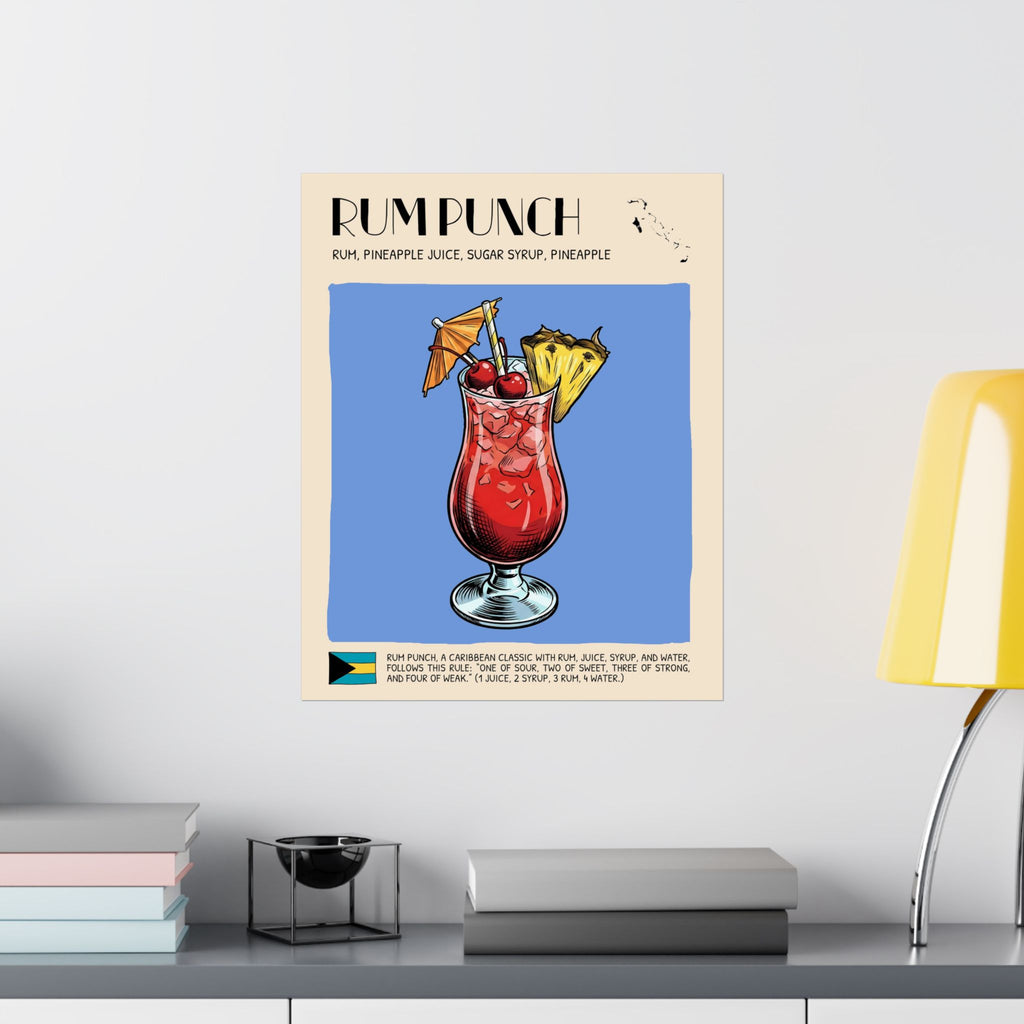 Rum Punch Poster — Bahamian Cocktail Art Print