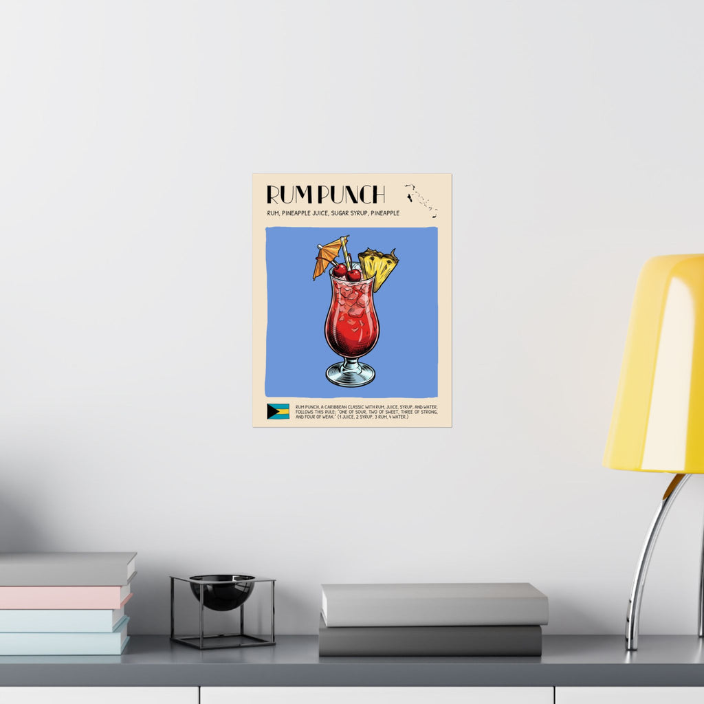 Rum Punch Poster — Bahamian Cocktail Art Print