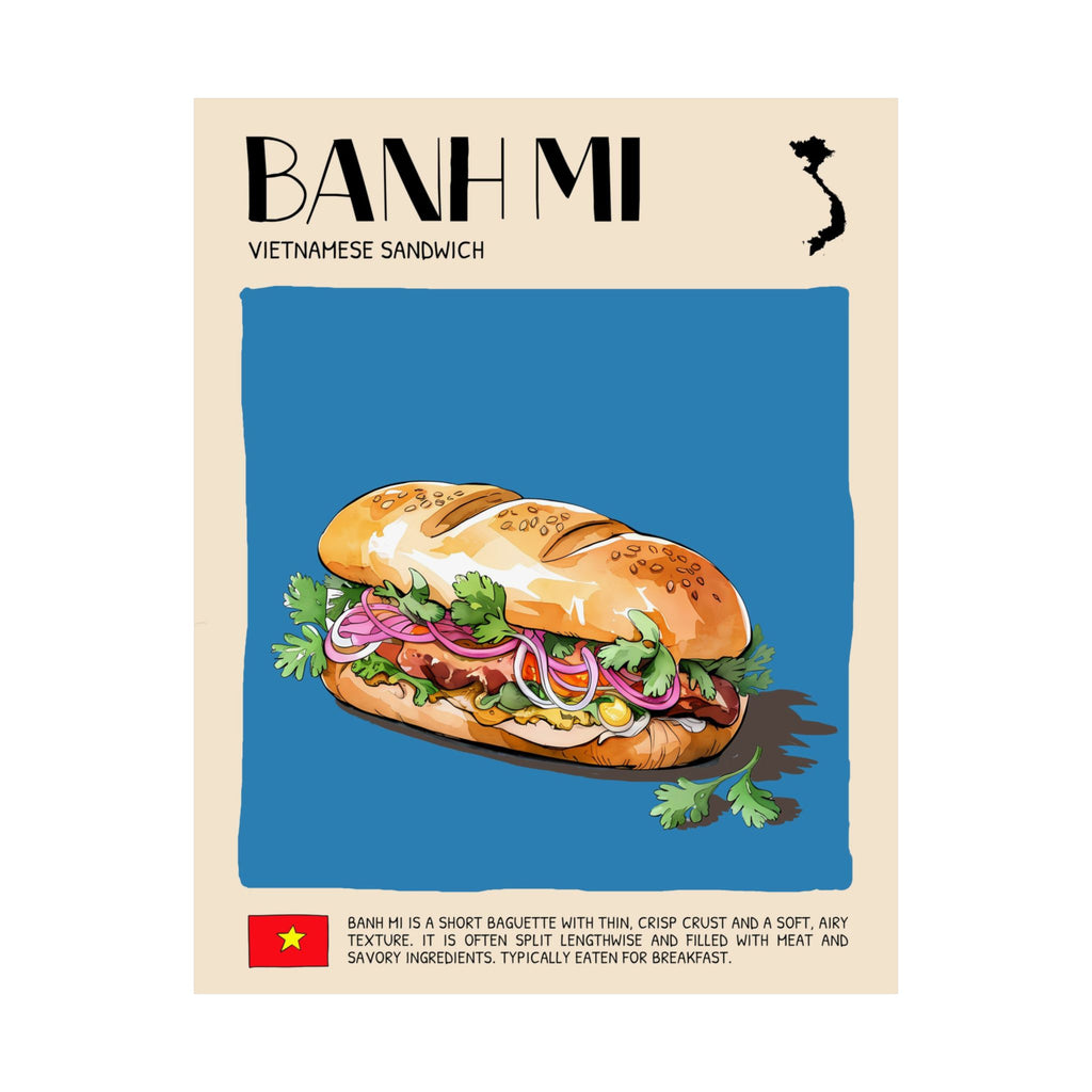 Banh Mi Matte Poster — Vietnamese Food Kitchen Art